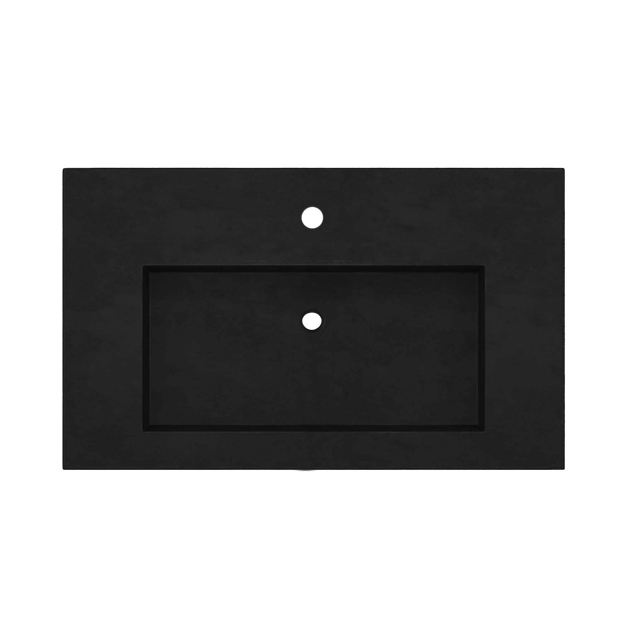 Native Trails 36" Capistrano ADA Vanity Top with Integral Trough Sink in Charcoal, Single Faucet Cutout, NSVT36-C1