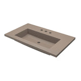 Native Trails 36" Capistrano ADA Vanity Top with Integral Trough Sink in Earth, 8" Widespread Faucet Cutout, NSVT36-E