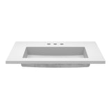 Native Trails 36" Capistrano ADA Vanity Top with Integral Trough Sink in Pearl, 8" Widespread Faucet Cutout, NSVT36-P