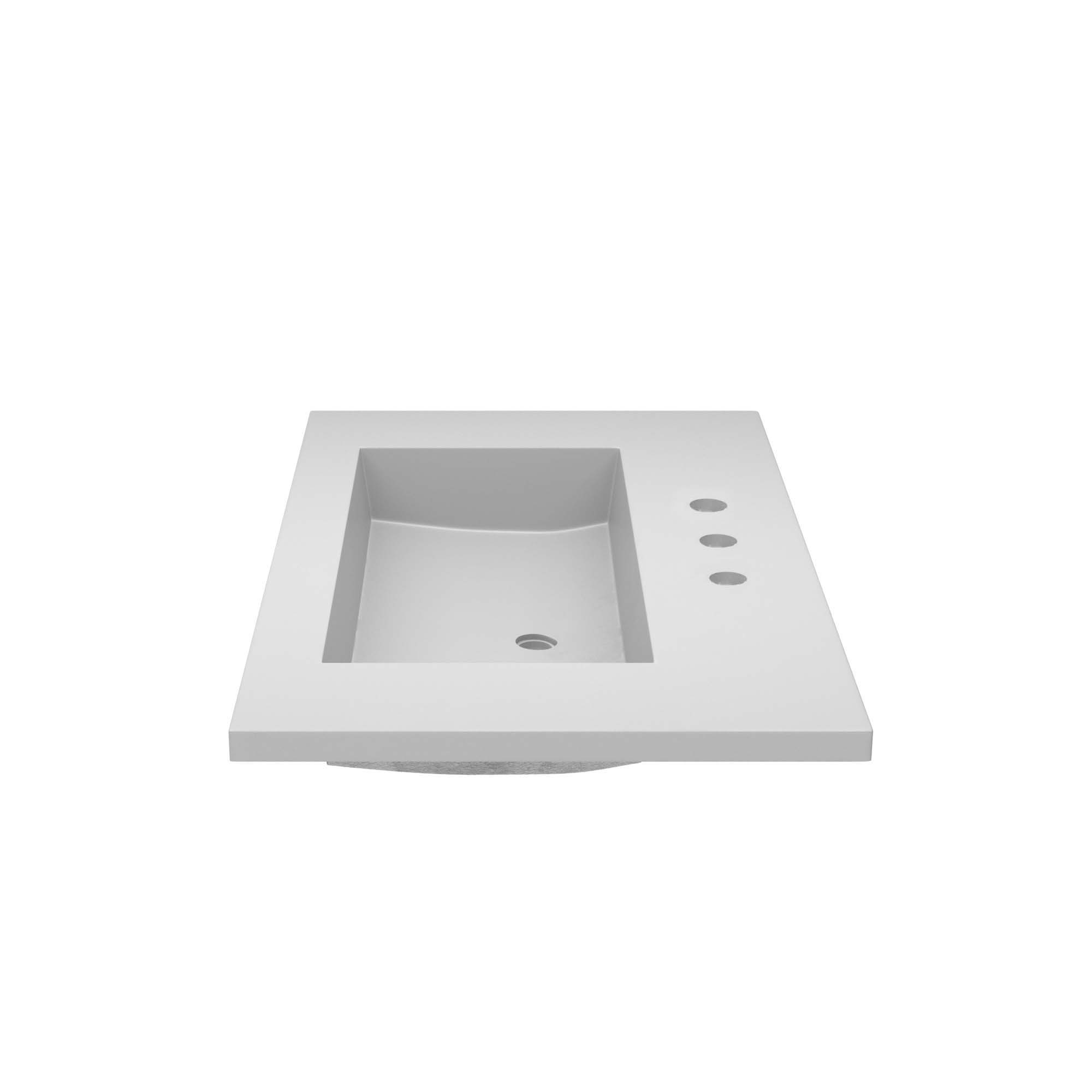 Native Trails 36" Capistrano ADA Vanity Top with Integral Trough Sink in Pearl, 8" Widespread Faucet Cutout, NSVT36-P