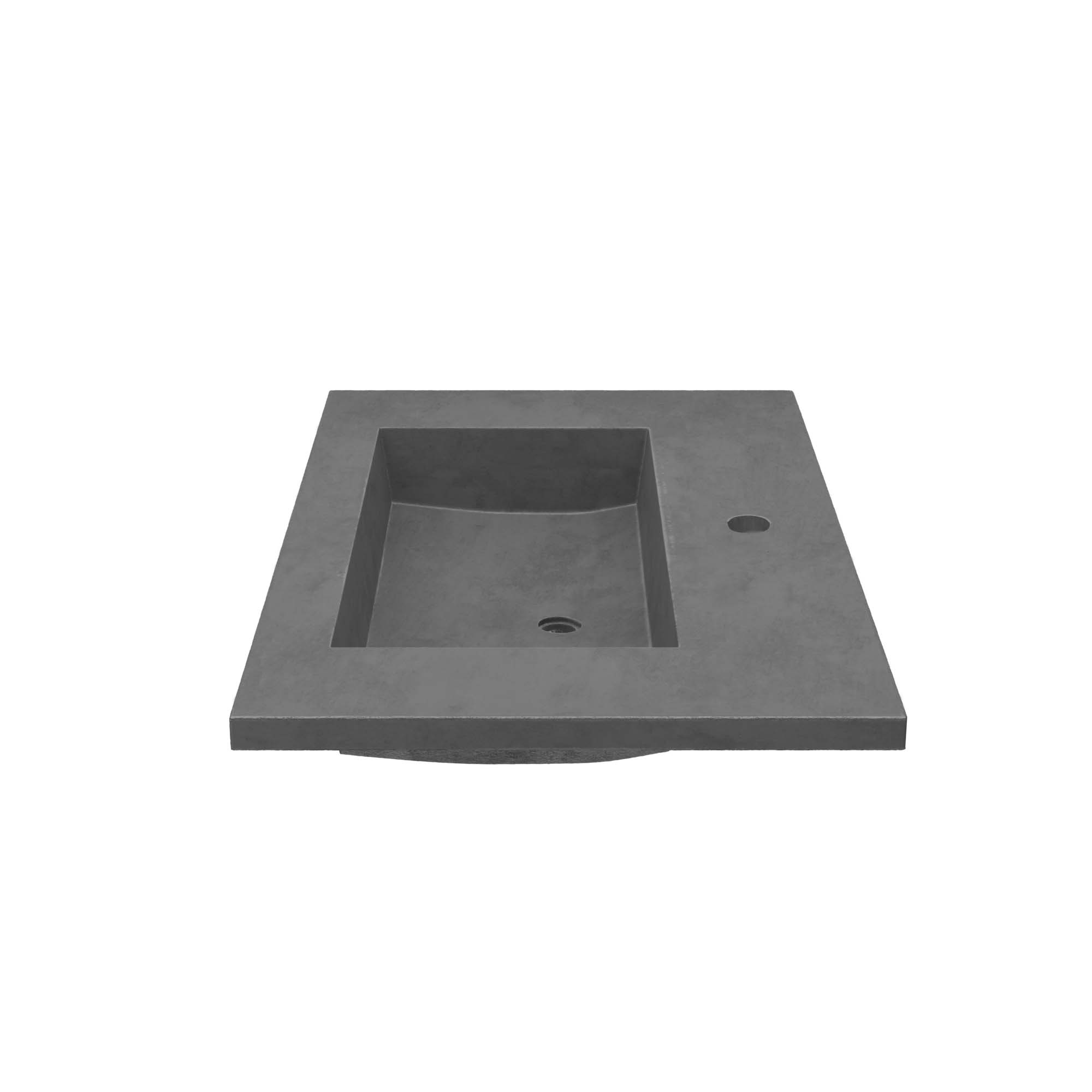 Native Trails 36" Capistrano ADA Vanity Top with Integral Trough Sink in Slate, Single Faucet Cutout, NSVT36-S1