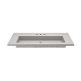 Native Trails 48" Capistrano ADA Vanity Top with Integral Trough Sink in Ash, 8" Widespread Faucet Cutout, NSVT48-A