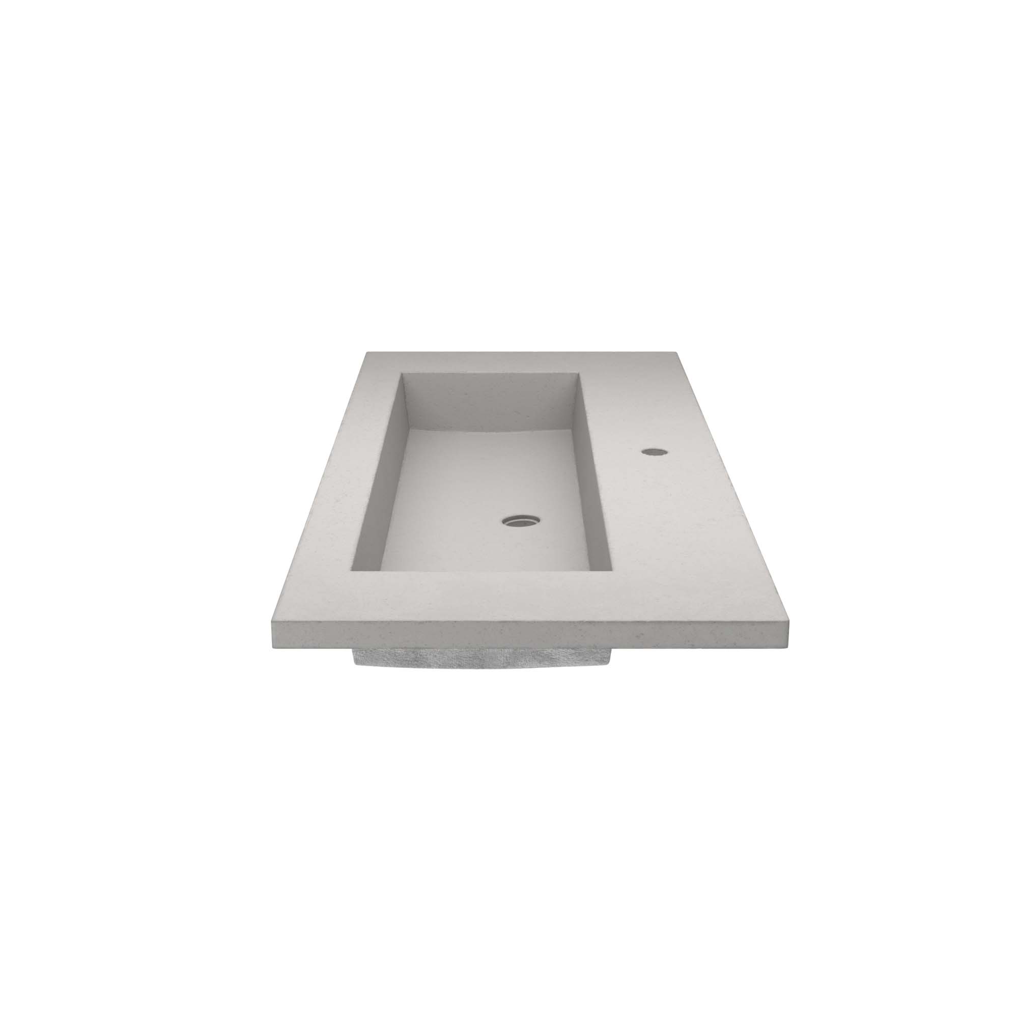 Native Trails 48" Capistrano ADA Vanity Top with Integral Trough Sink in Ash, Single Faucet Cutout, NSVT48-A1