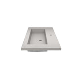 Native Trails 48" Capistrano ADA Vanity Top with Integral Trough Sink in Ash, Single Faucet Cutout, NSVT48-A1