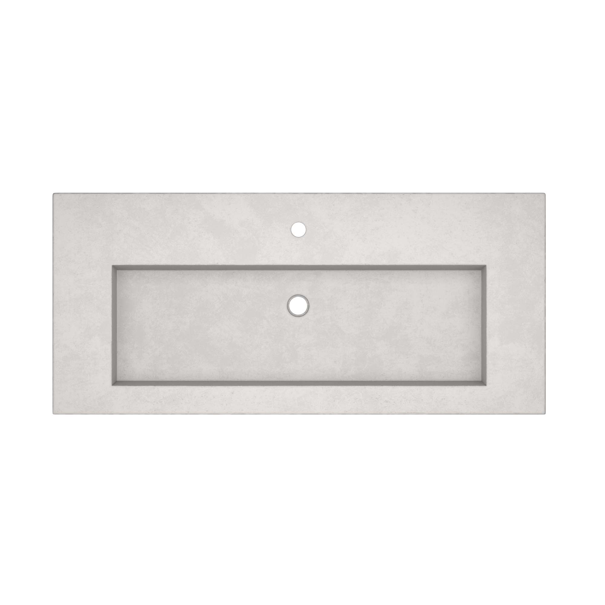 Native Trails 48" Capistrano ADA Vanity Top with Integral Trough Sink in Ash, Single Faucet Cutout, NSVT48-A1
