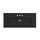 Native Trails 48" Capistrano ADA Vanity Top with Integral Trough Sink in Charcoal, 8" Widespread Faucet Cutout, NSVT48-C