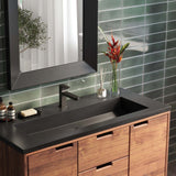 Native Trails 48" Capistrano ADA Vanity Top with Integral Trough Sink in Charcoal, Single Faucet Cutout, NSVT48-C1