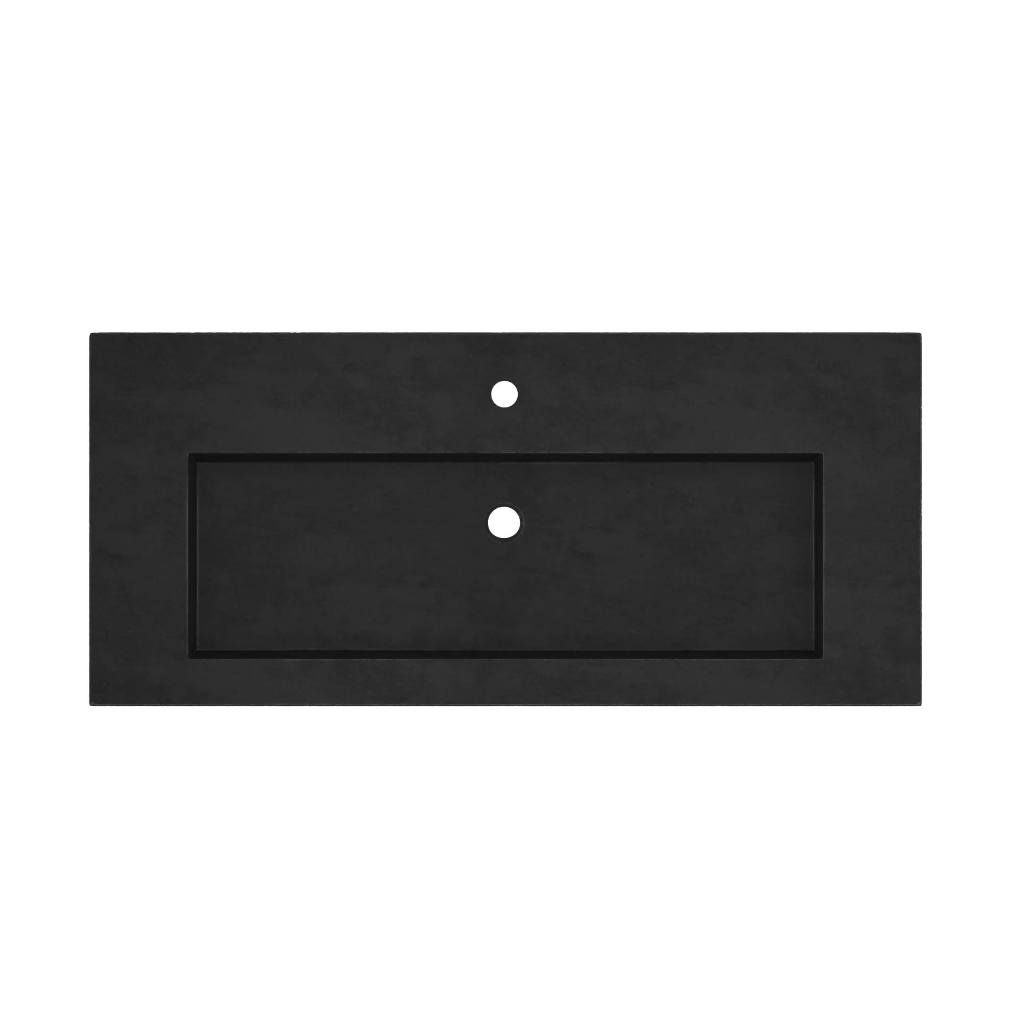 Native Trails 48" Capistrano ADA Vanity Top with Integral Trough Sink in Charcoal, Single Faucet Cutout, NSVT48-C1