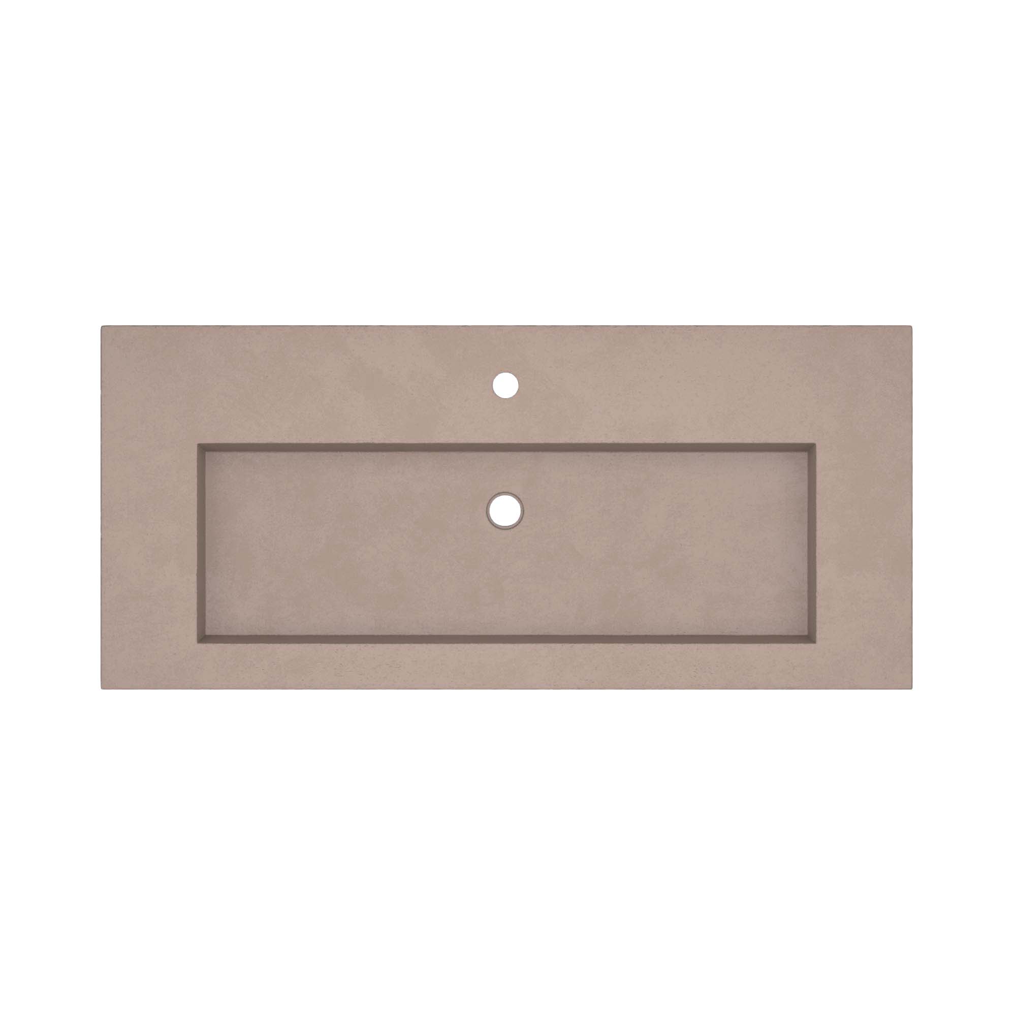 Native Trails 48" Capistrano ADA Vanity Top with Integral Trough Sink in Earh, Single Faucet Cutout, NSVT48-E1