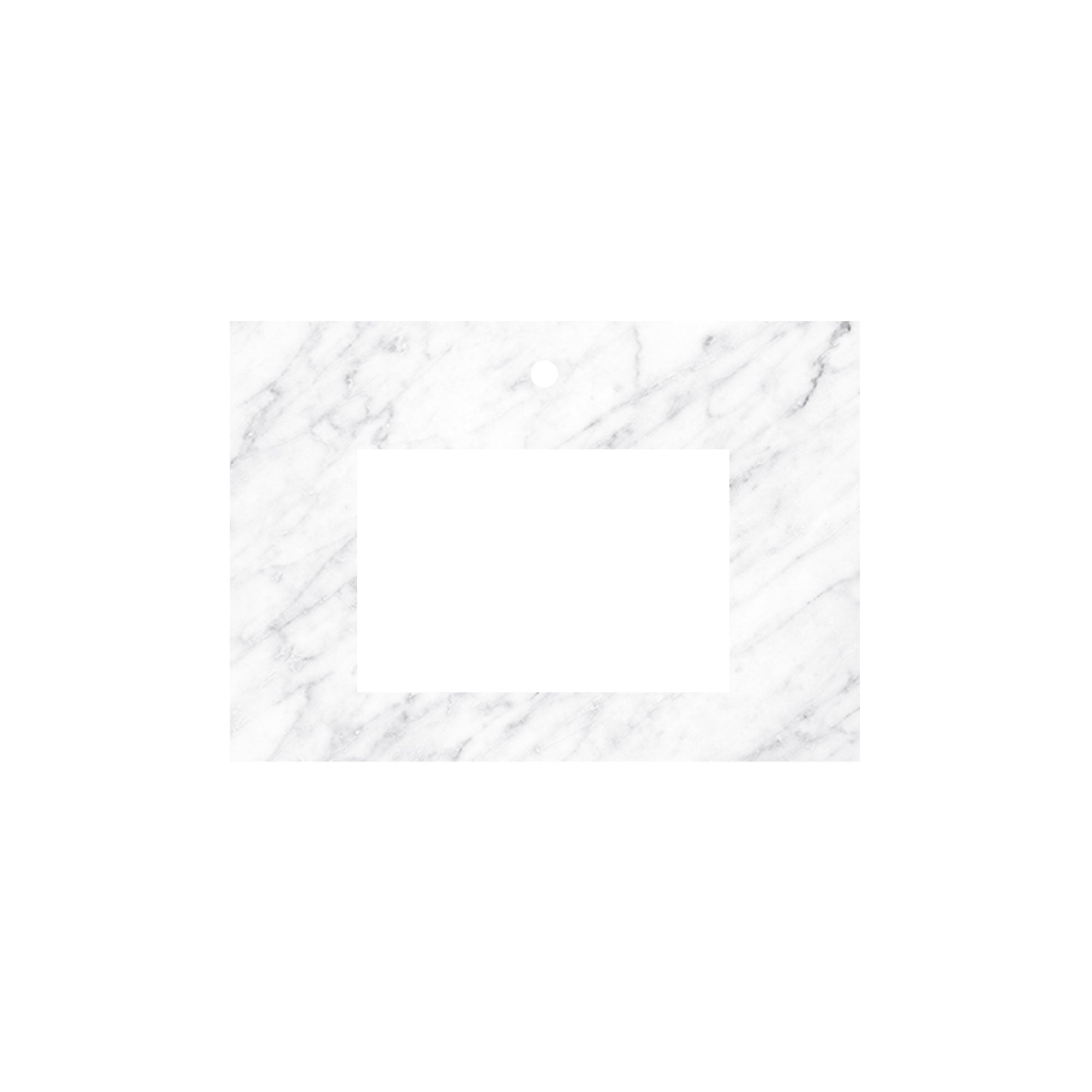 Native Trails 30" Carrara Vanity Top - Rectangle with Single Hole Cutout, VNT30-CR1