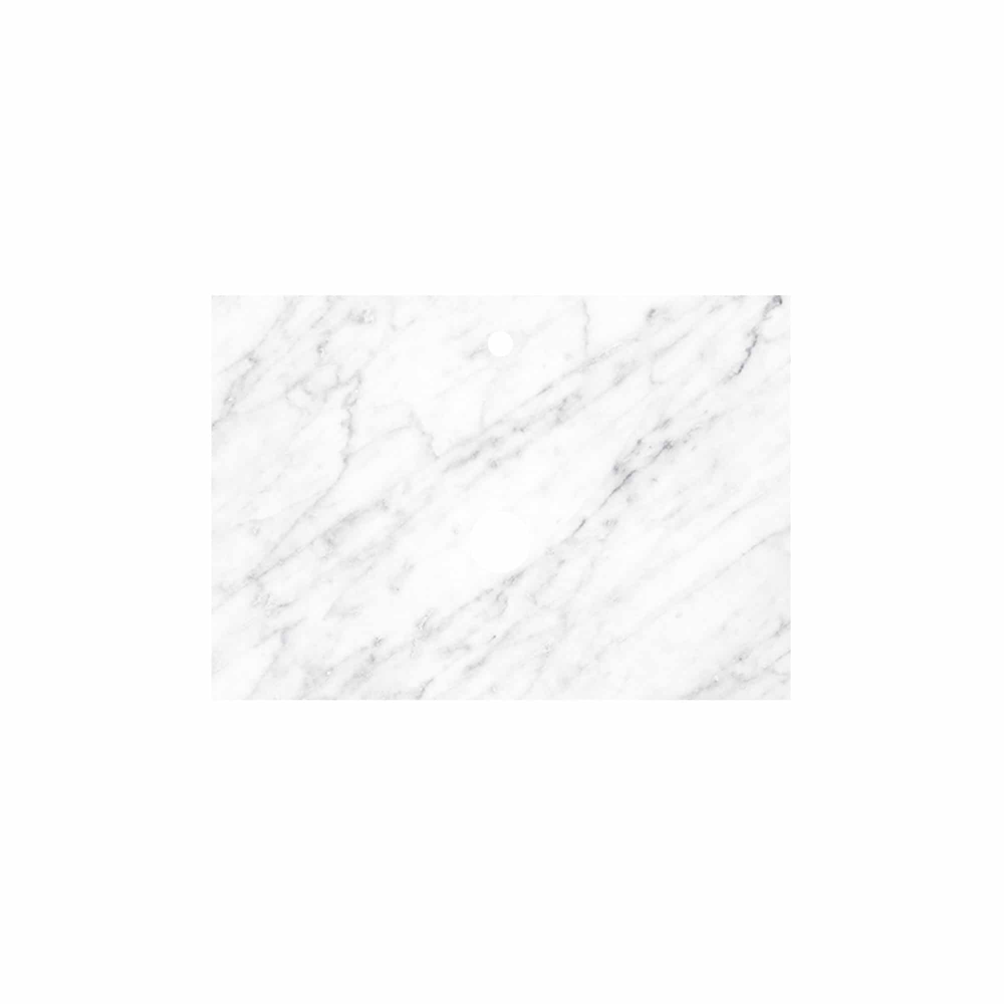 Native Trails 30" Americana Vanity in Whitewash with Carrara Marble Top and Lido in Abalone, Single Faucet Hole, BND30-VB-CT-MG-001