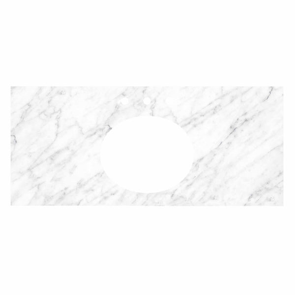 Native Trails 48" Carrara Vanity Top - Oval with 8" Widespread Cutout, VNT48-CO