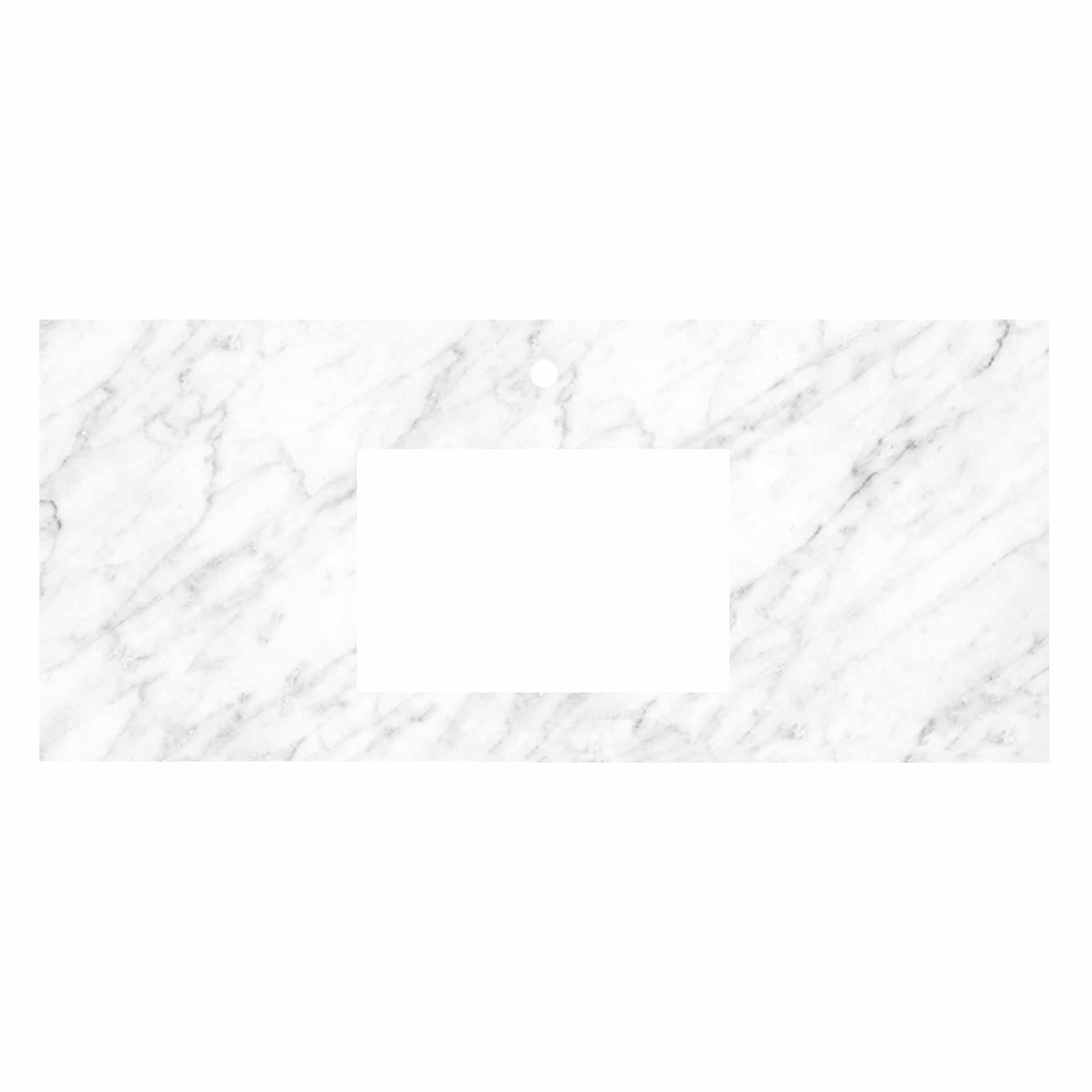 Native Trails 48" Americana Vanity in Driftwood with Carrara Marble Top and Avila in Brushed Nickel, Single Faucet Hole, BND48-VB-CT-CP-023