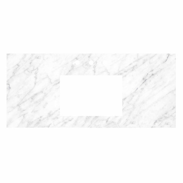 Native Trails 48" Carrara Vanity Top - Rectangle with 8" Widespread Cutout, VNT48-CR