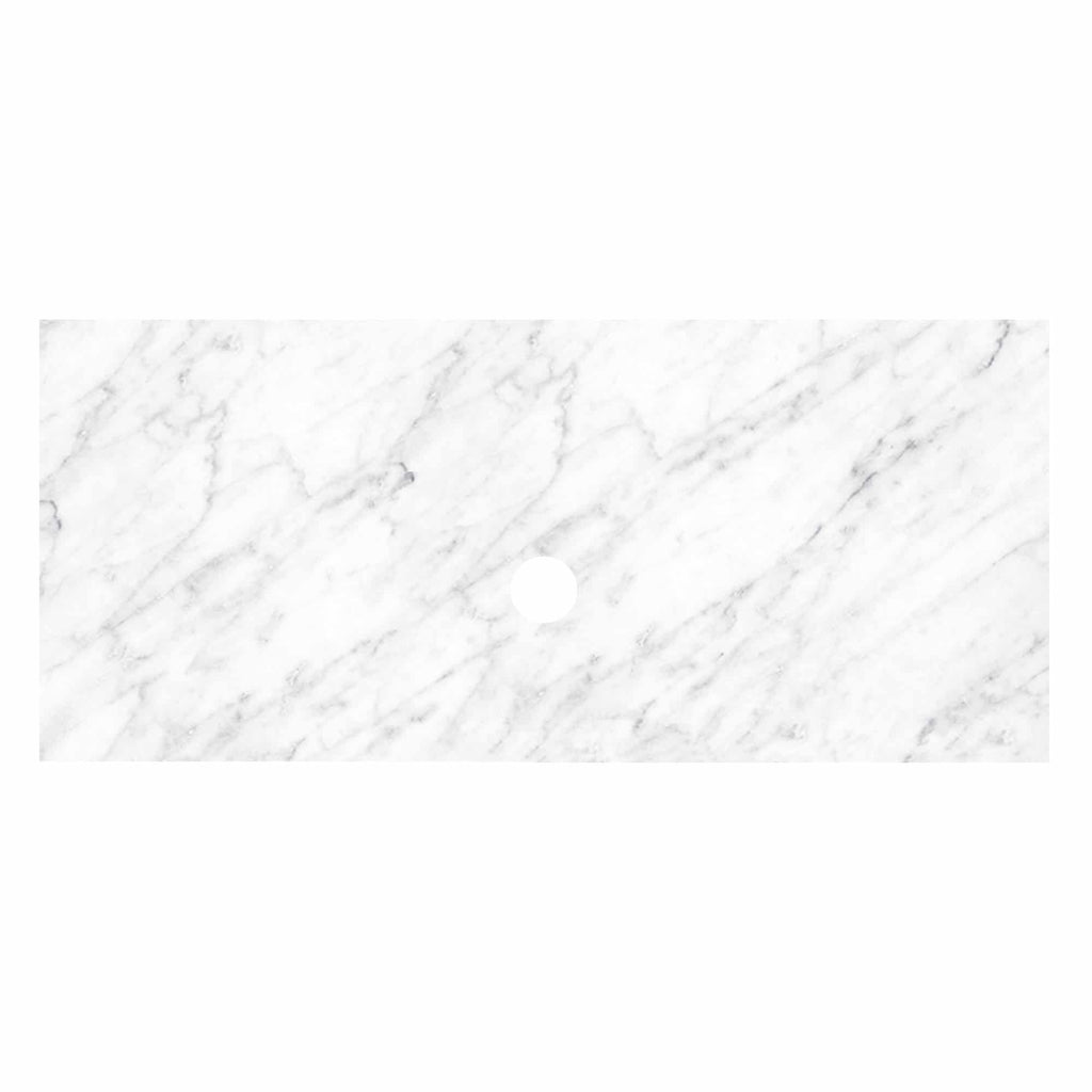 Native Trails 48" Carrara Vanity Top Vessel Cutout with No Faucet Ho