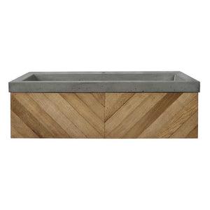 Alternate Image for Native Trails 36" Chardonnay Floating Vanity with NativeStone Trough in Ash, VNW191-NSL3619-A