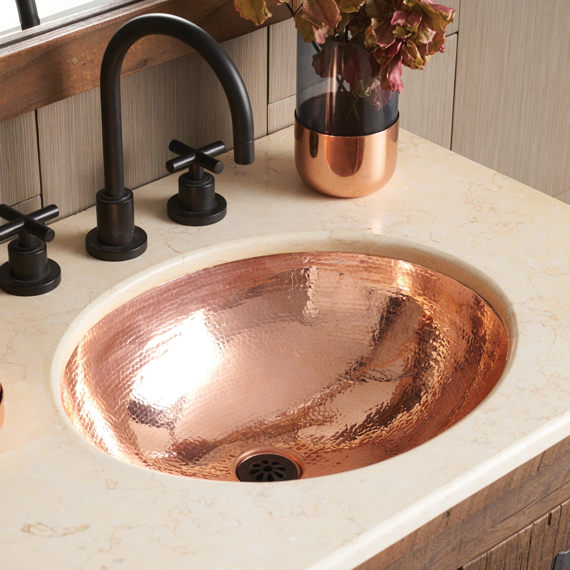 Native Trails Classic 19" Oval Copper Bathroom Sink, Polished Copper, CPS468