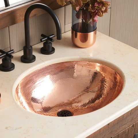 Native Trails Classic 19" Rectangle Copper Bathroom Sink, Polished Copper, CPS468