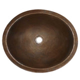 Native Trails Classic 19" Oval Copper Bathroom Sink, Antique Copper, CPS268