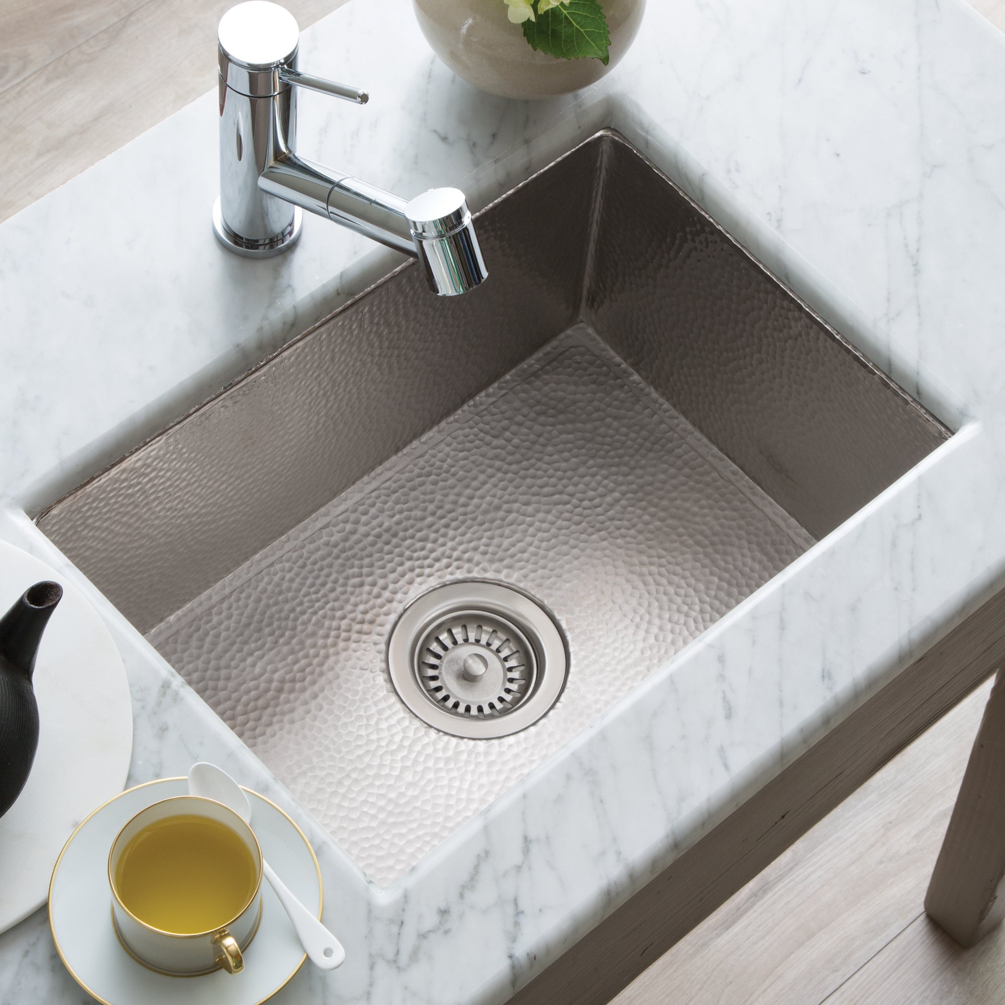 Native Trails Cocina 22" Nickel Kitchen Sink, Brushed Nickel, CPK578