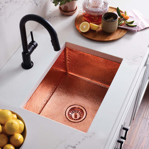 Alternate Image for Native Trails Cocina 22" Undermount Copper Kitchen Sink, Polished Copper, CPK478