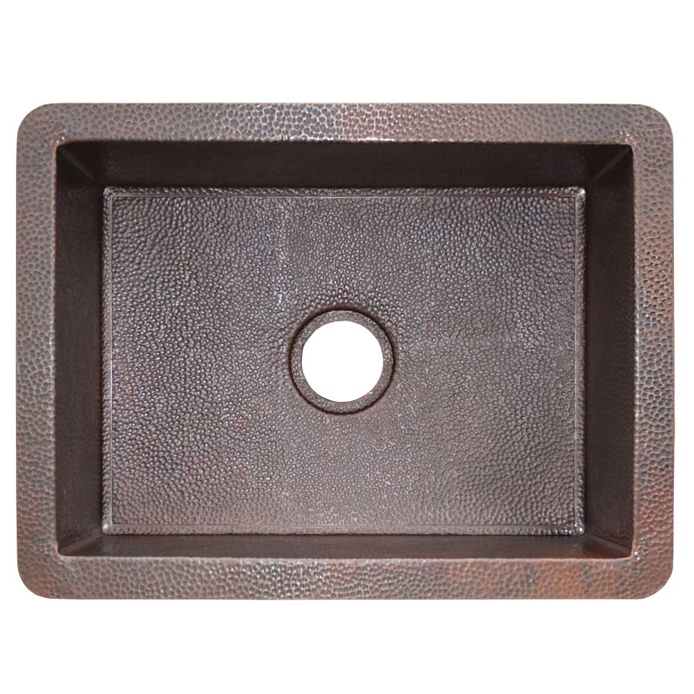 Native Trails Cocina 24" Copper Kitchen Sink, Antique Copper, CPK279