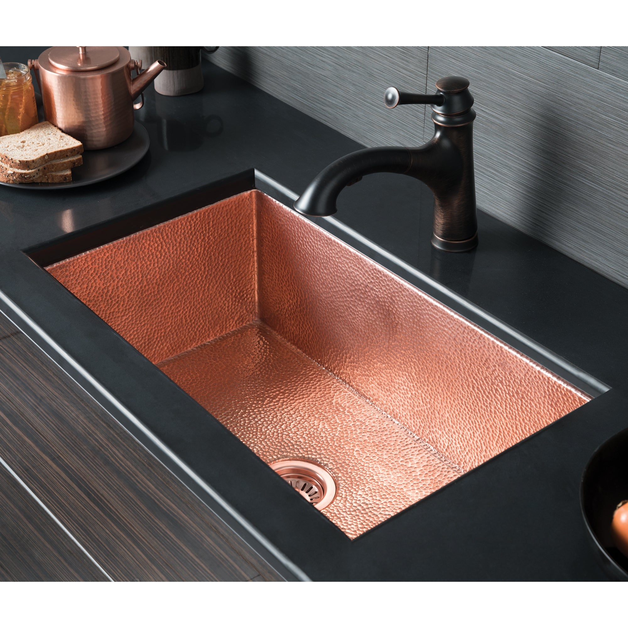 Native Trails Cocina 30" Copper Kitchen Sink, Polished Copper, CPK493