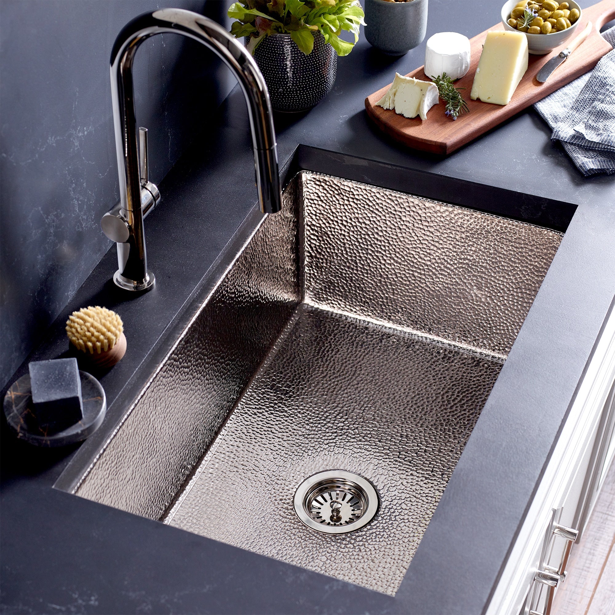 Native Trails Cocina 30" Undermount Copper Kitchen Sink, Polished Nickel, CPK893
