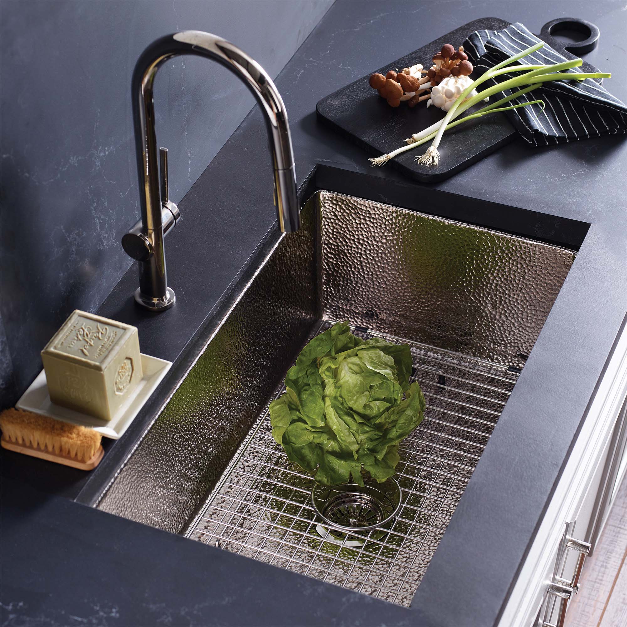 Native Trails Cocina 30" Undermount Copper Kitchen Sink, Polished Nickel, CPK893