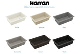 Karran 32" Undermount Quartz Composite Kitchen Sink, White, QU-670-WH