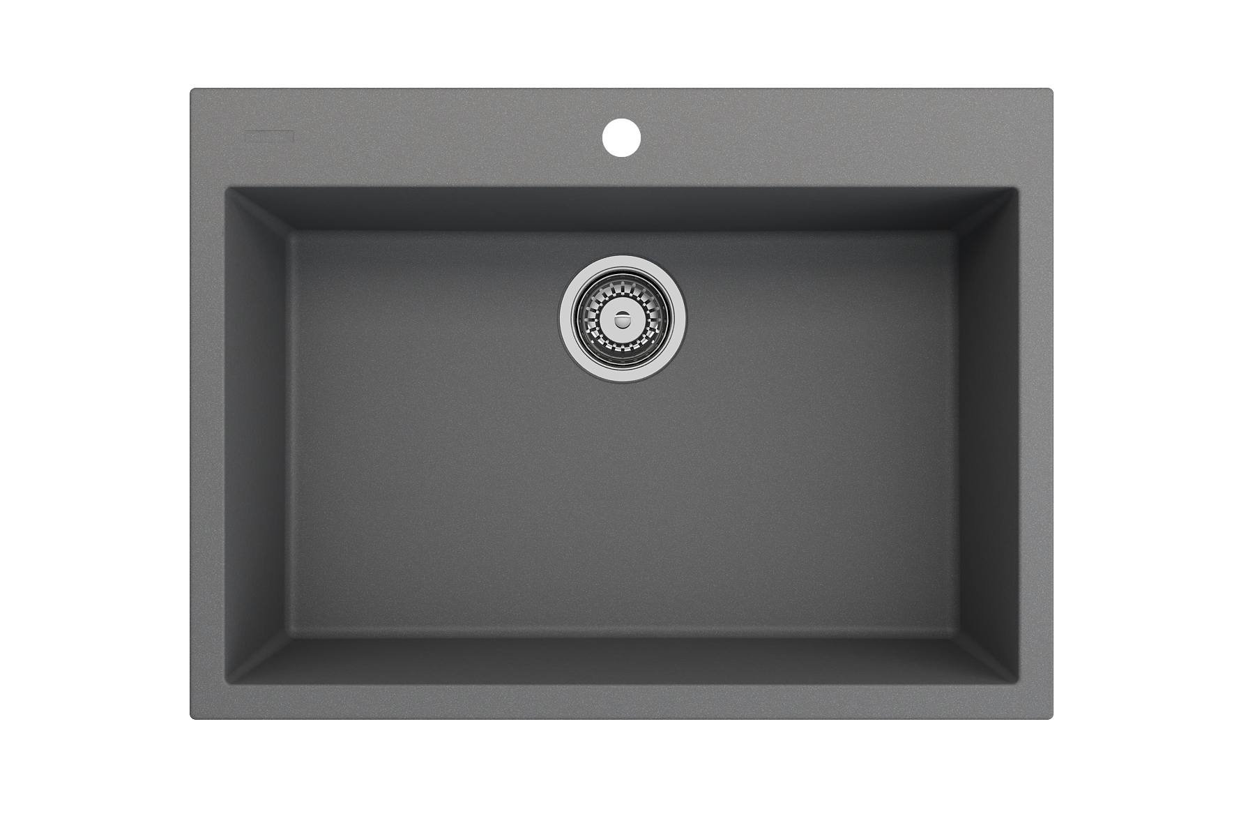 BOCCHI Campino Uno 27" Dual Mount Granite Kitchen Sink Kit, Concrete Gray, 1634-506-0126