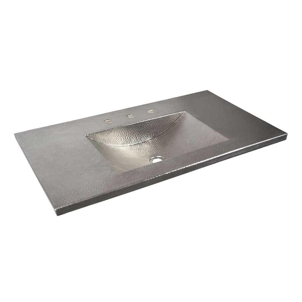 Native Trails 36" Cozumel Vanity Top with Integral Bathroom Sink in Brushed Nickel, VNT3655