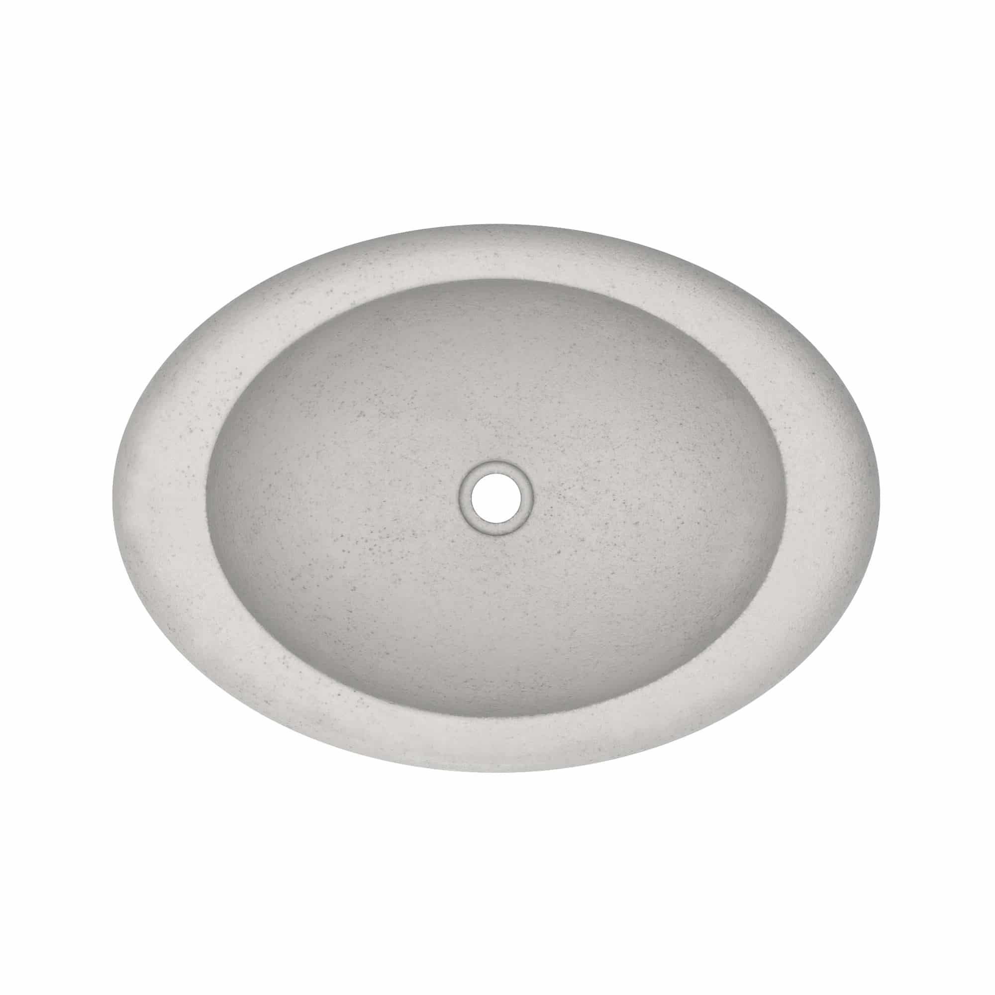Native Trails Cuyama 21" Round NativeStone Concrete Bathroom Sink, Ash, NSL2115-A
