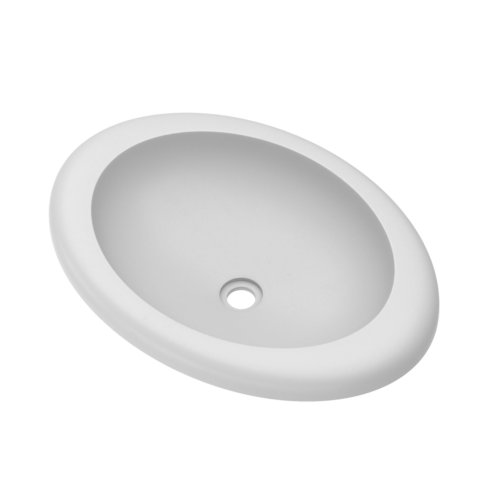 Native Trails Cuyama 21" Round NativeStone Concrete Bathroom Sink, Pearl, NSL2115-P