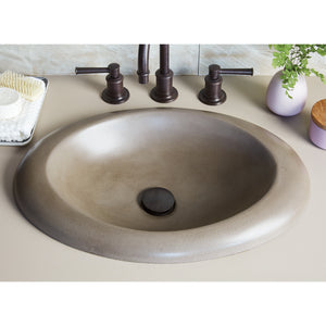 Alternate Image for Native Trails Cuyama 21" Round NativeStone Concrete Bathroom Sink, Earth, NSL2115-E
