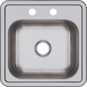 Alternate Image for Elkay Dayton 15" Stainless Steel Bar Sink, Satin, 2 Faucet Holes, D115152
