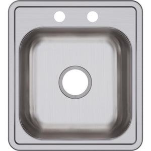 Alternate Image for Elkay Dayton 17" Stainless Steel Bar Sink, Satin, 2 Faucet Hole, D117192