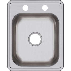 Alternate Image for Elkay Dayton 17" Stainless Steel Bar Sink, Satin, 2 Faucet Hole, D117212