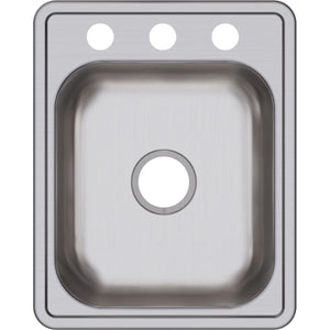 Alternate Image for Elkay Dayton 17" Stainless Steel Bar Sink, Satin, 3 Faucet Hole, D117213
