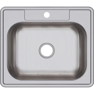 Alternate Image for Elkay Dayton 25" Stainless Steel Kitchen Sink, Satin, 1 Faucet Hole, D125211