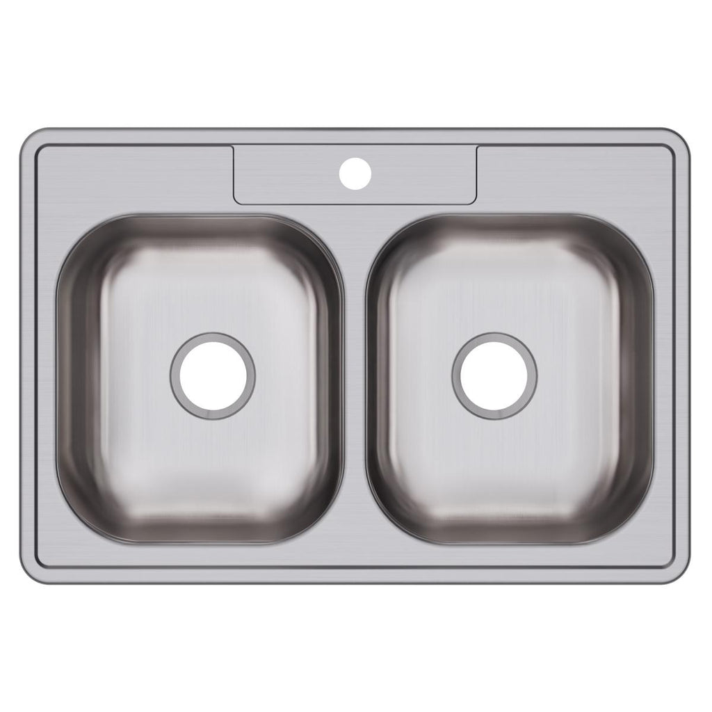 Elkay D233221 Dayton 33" Stainless Steel Kitchen Sink, 50/50 Double