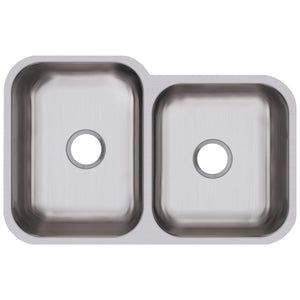 Alternate Image for Elkay Dayton 32" Stainless Steel Kitchen Sink, 50/50 Double Bowl, 18 Gauge, Soft Satin, DCFU312010R