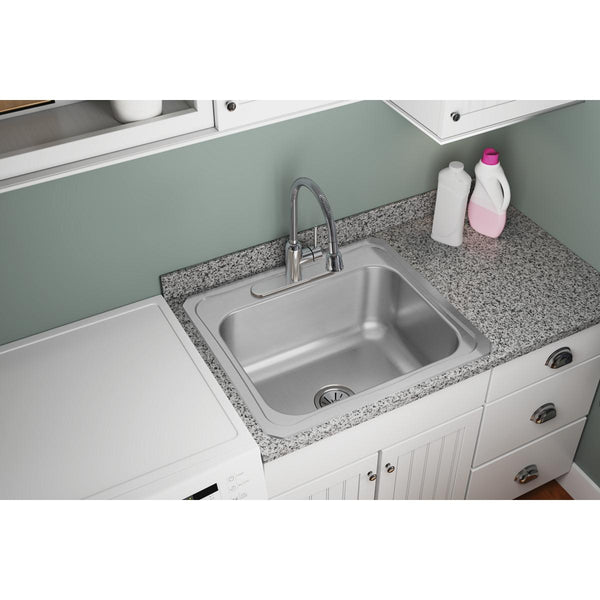 Elkay Pursuit 25" Stainless Steel Laundry Sink, Brushed Satin, DCR2522103