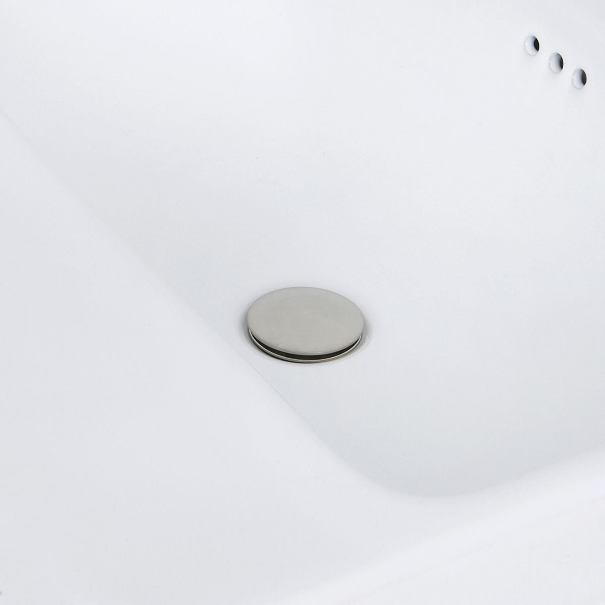Nantucket Sinks Brant Point 23" Ceramic Bathroom Sink, White, DI-2317-R1