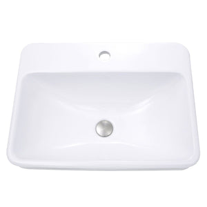 Alternate Image for Nantucket Sinks Brant Point 23" Ceramic Bathroom Sink, White, DI-2317-R1