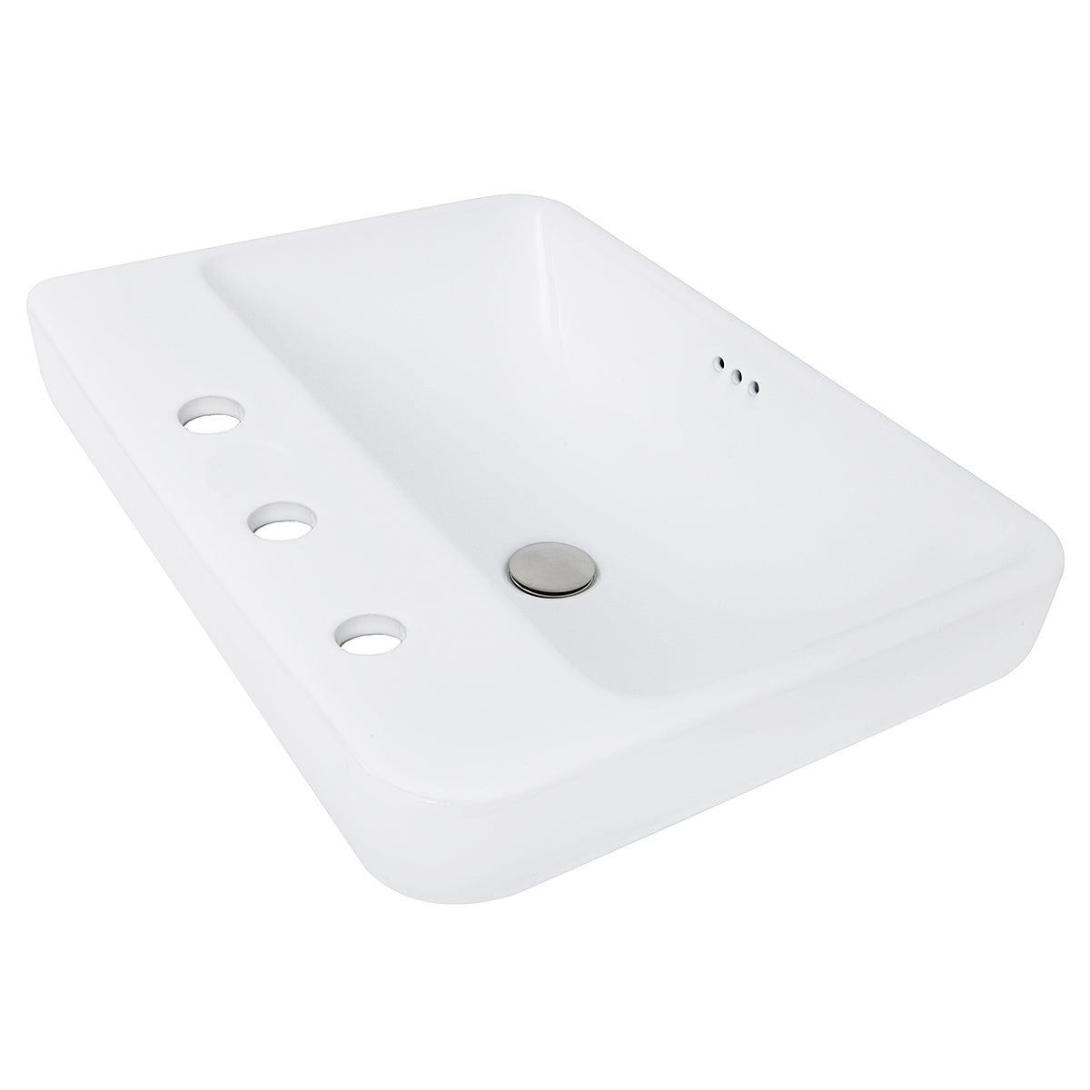 Nantucket Sinks Brant Point 23" Ceramic Bathroom Sink, White, DI-2317-R8 - The Sink Boutique
