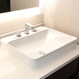 Nantucket Sinks Brant Point 23" Ceramic Bathroom Sink, White, DI-2317-R8 - The Sink Boutique