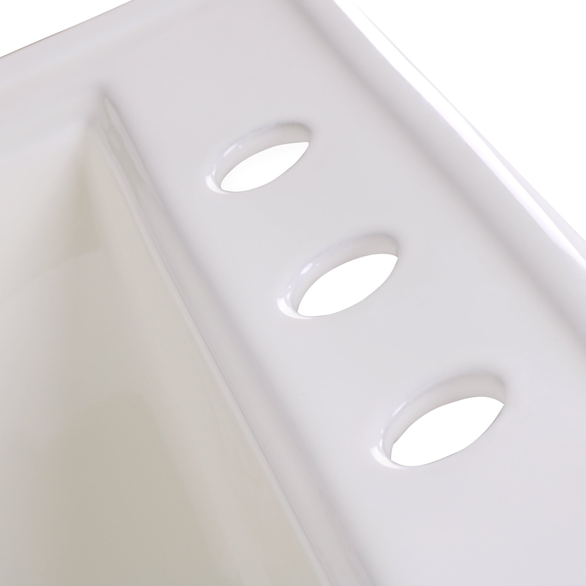 Nantucket Sinks Great Point 23" x 18.25" x 8.75" Rectangular Drop In/Topmount Ceramic - Vitreous China Bathroom Sink, Bisque, DI-2418-R8-Bisque