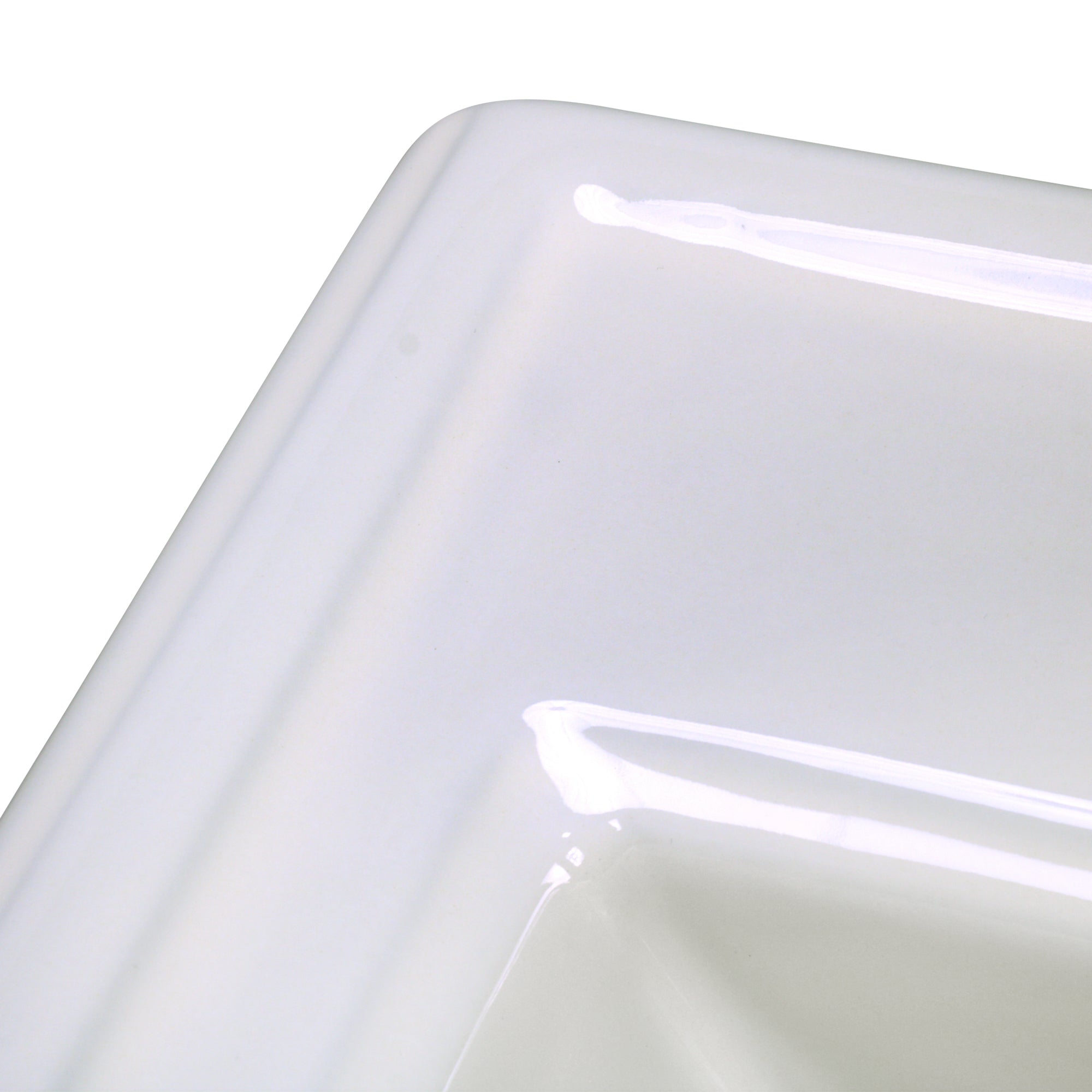 Nantucket Sinks Great Point 23" x 18.25" x 8.75" Rectangular Drop In/Topmount Ceramic - Vitreous China Bathroom Sink, Bisque, DI-2418-R8-Bisque
