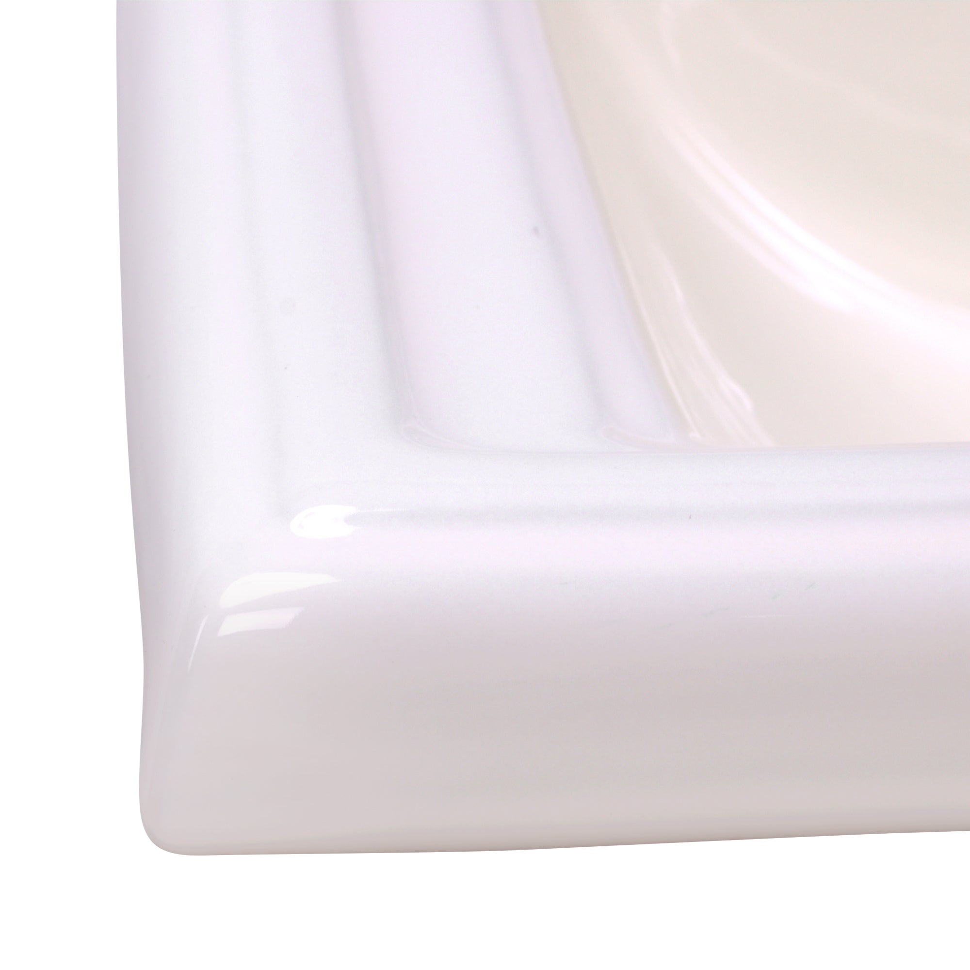 Nantucket Sinks Great Point 23" x 18.25" x 8.75" Rectangular Drop In/Topmount Ceramic - Vitreous China Bathroom Sink, Bisque, DI-2418-R8-Bisque